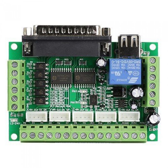 Kit router CNC Mach3 interfaccia scheda breakout CNC a 5 assi 12-24 V compatibile con driver Micropasso a 2 fasi