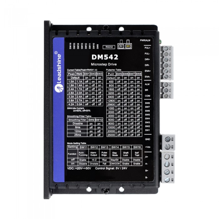 Driver passo-passo digitale Leadshine 0,5-4,2 A 20-50 V CC per motore passo-passo Nema 17, Nema 23, Nema 24