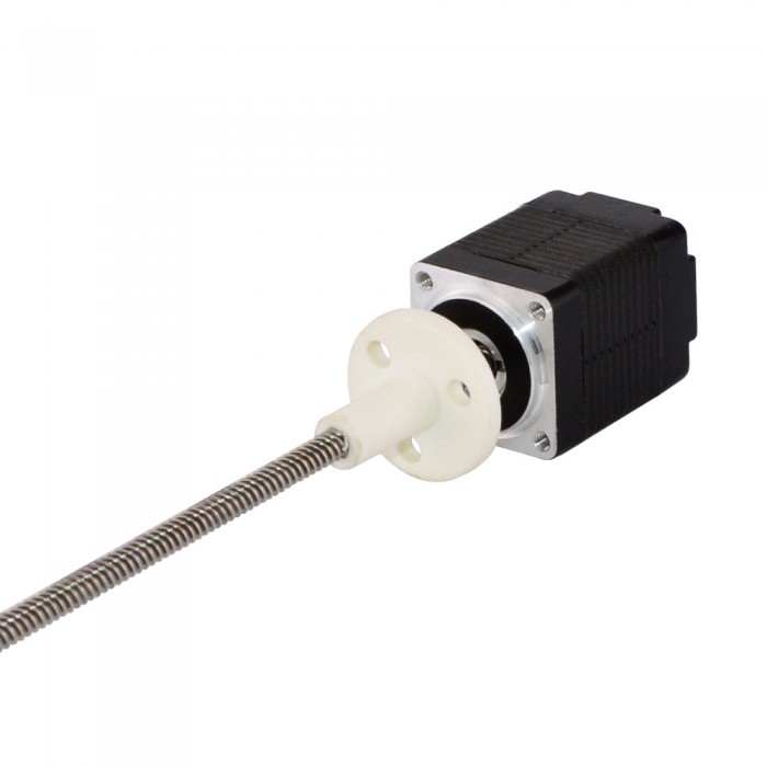 Attuatore lineare motore passo-passo esterno Nema 8 bipolare 1,8 gradi 0,24 A 5 V giro cavo 0,6096 mm/0,024" Vite di comando 150 mm