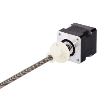 Nema 14 Attuatore lineare motore passo-passo esterno bipolare 1,8 gradi 0,57 A 5 V Rivoluzione cavo 1,27 mm/0,05" Vite di comando 150 mm