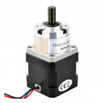 Motore passo-passo Nema 17 bipolare Lunghezza=38mm 36Ncm 0,35 Gradi 1.68A 2.8V con riduttore epicicloidale 5:1