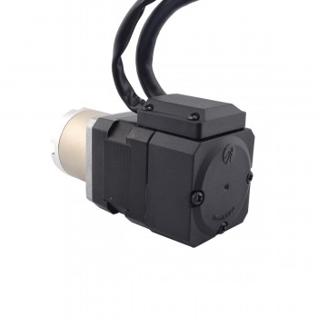 Motore passo-passo con riduttore Nema 17 Lunghezza=34mm 1,8 gradi 0,22Nm 12V con encoder 27:1 1000CPR