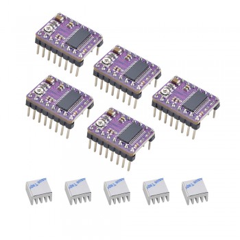 5PCS/Pack Modulo driver passo-passo DRV8825 con dissipatore di calore per stampante 3D Reprap