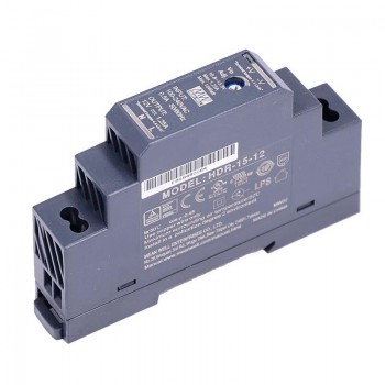 Alimentatore switching MeanWell HDR-15-12 15W 12VCC 1,25A 115/230VCA Alimentatore su guida DIN